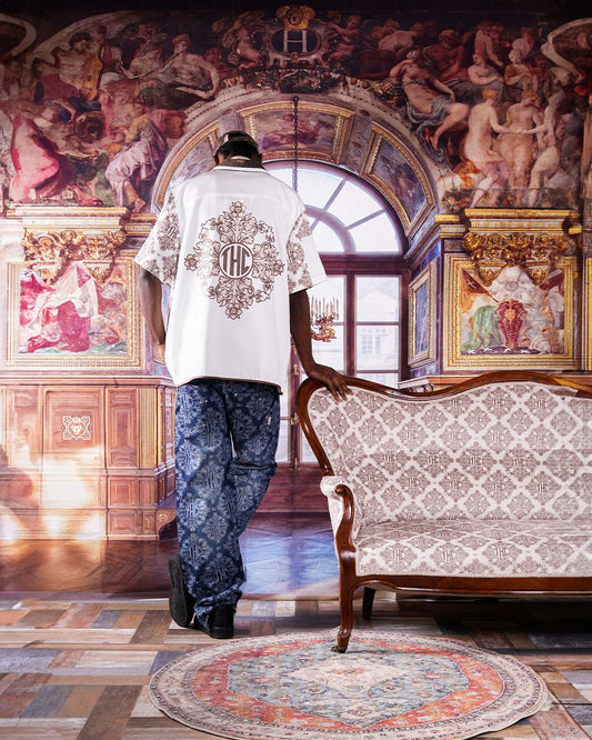 Baroque Pattern Oversized Shirt