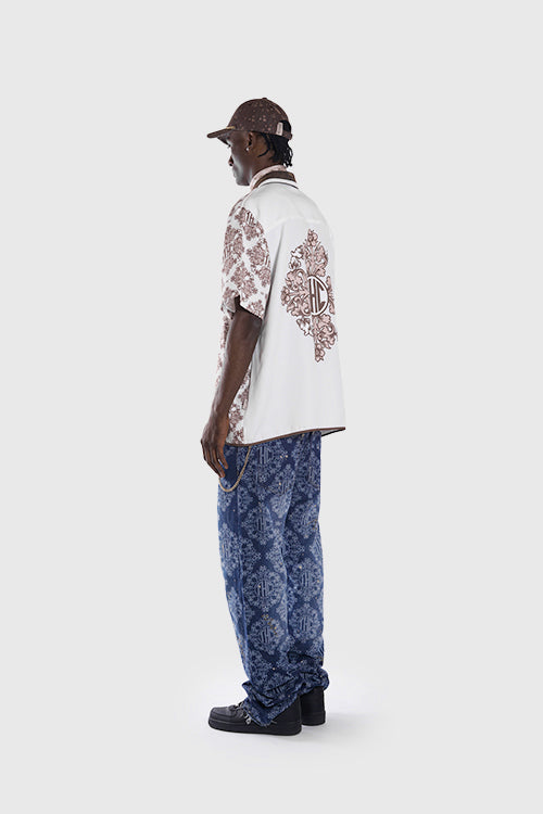 The Hideout Clothing - Laser Etched Painter Flared Denim Jeans